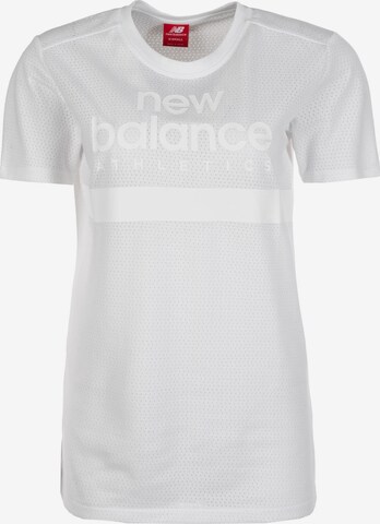 new balance Shirt 'Athletics Mesh' in Weiß: predná strana