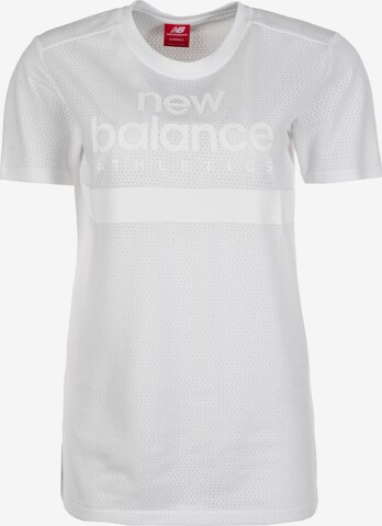 T-shirt fonctionnel 'Athletics Mesh' new balance en blanc : devant