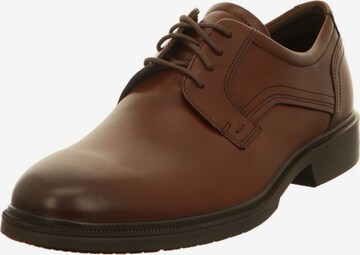 ECCO Lace-Up Shoes 'Lisbon' in Brown: front