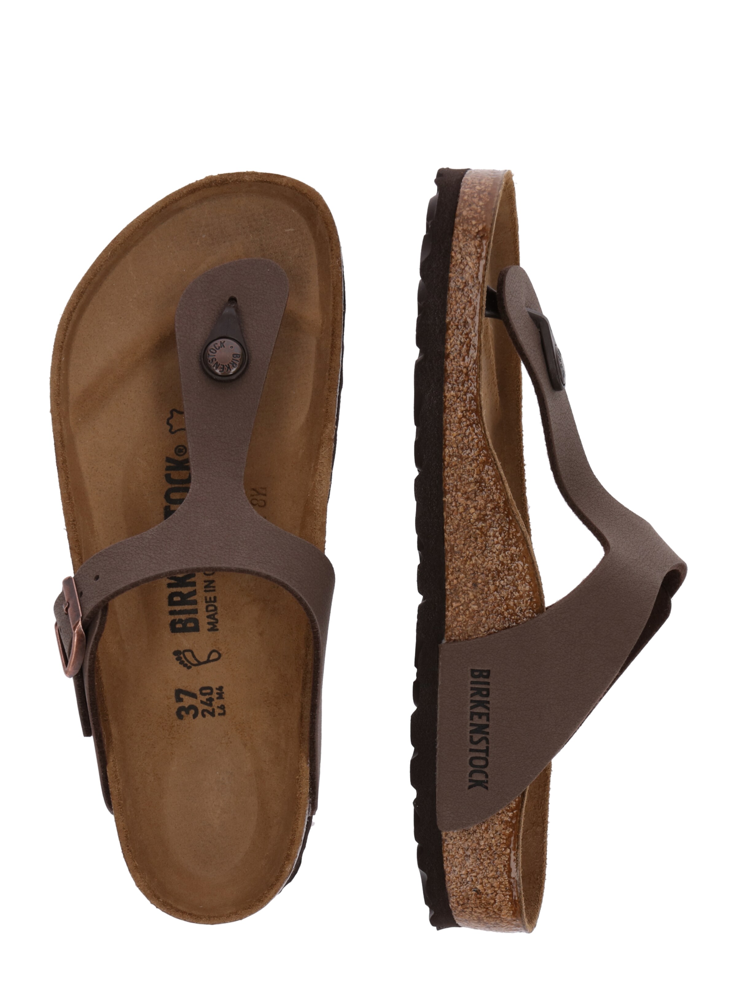 BIRKENSTOCK Varvastossut 'Gizeh' värissä ruskea
