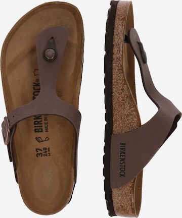 BIRKENSTOCK T-bar sandals 'Gizeh' in Brown