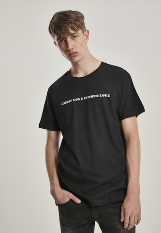 Mister Tee Shirt 'Crew Love Is True Love' in Zwart: voorkant