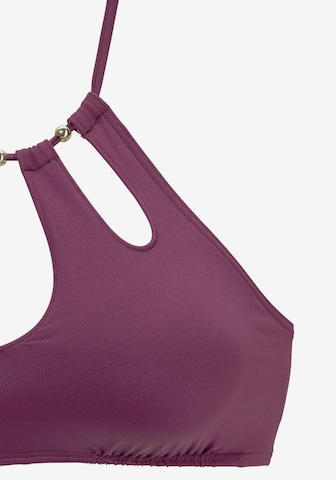 LASCANA High neck Bikini Top 'Italy' in Purple