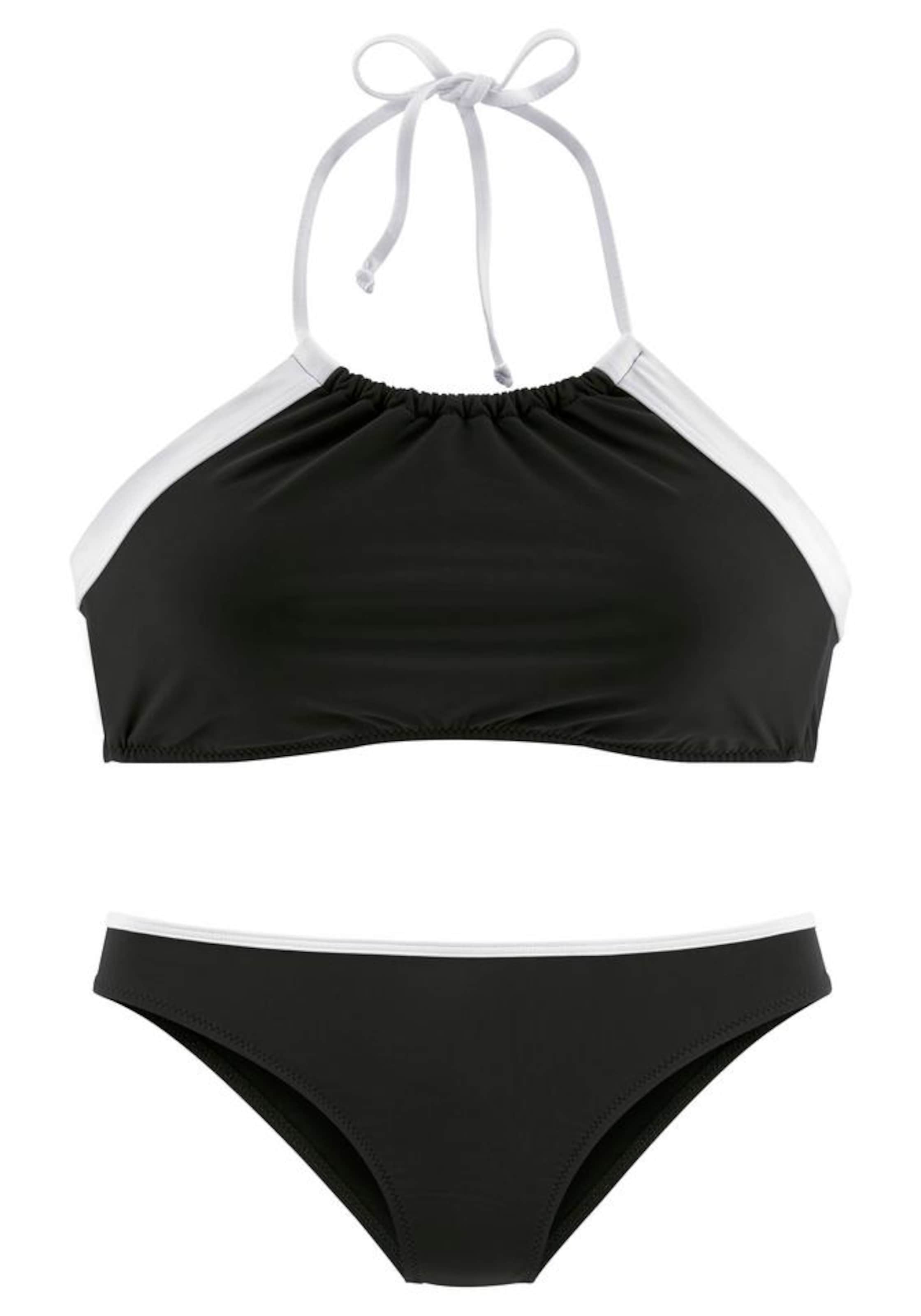 High neck Bikini 'Jolie' di LASCANA in nero: frontale