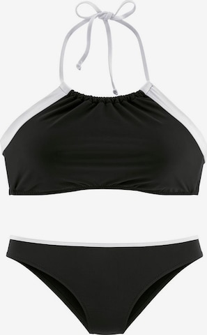 LASCANA - Halter Bikini 'Jolie' en negro: frente