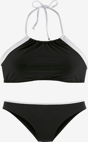 LASCANA High neck Bikini 'Jolie' in Zwart: voorkant