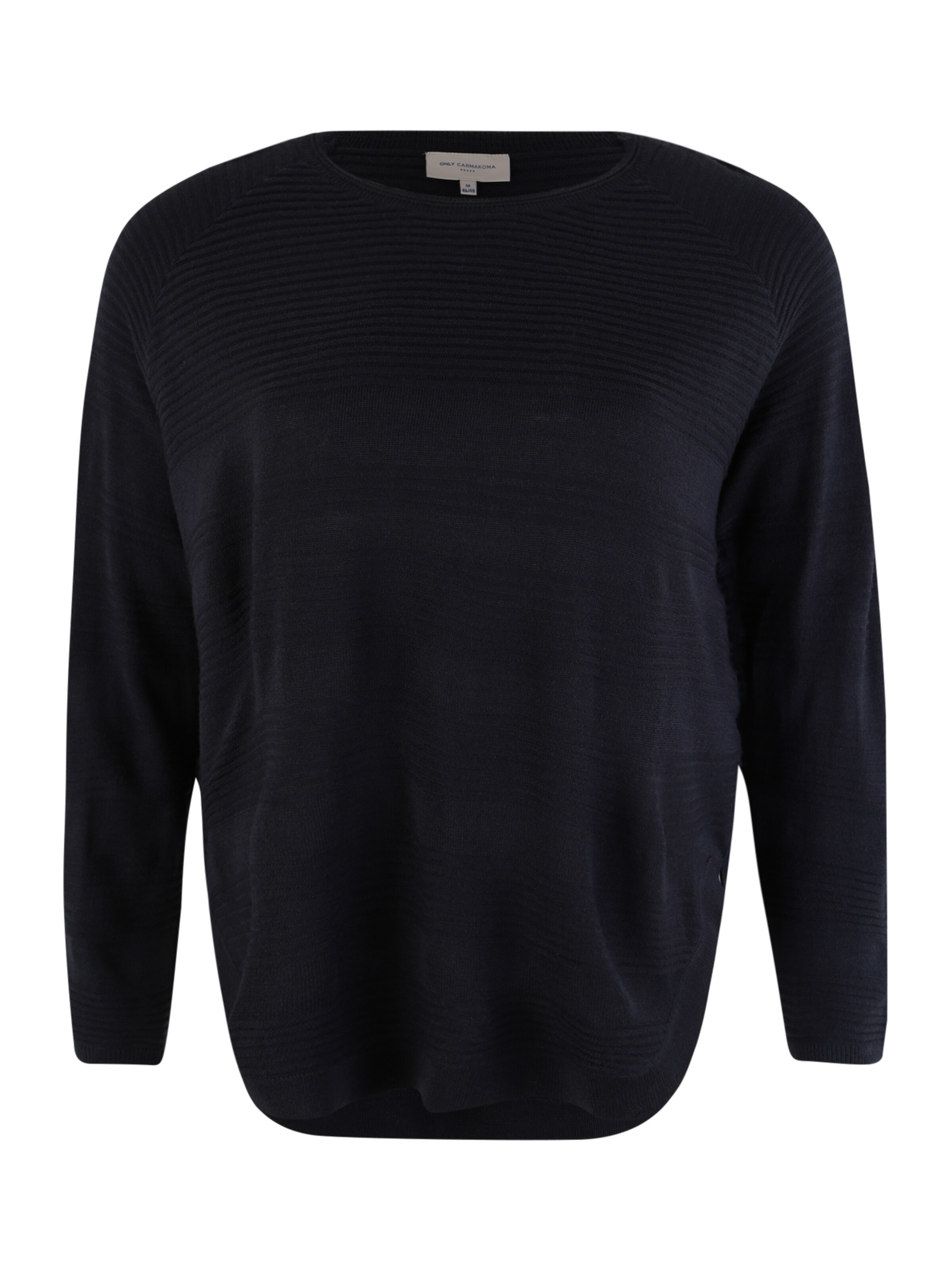 ONLY Carmakoma - Trui 'CARPLAIN' in de kleur Nachtblauw