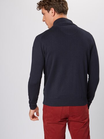 FYNCH-HATTON Regular Fit Cardigan i blå: tilbage