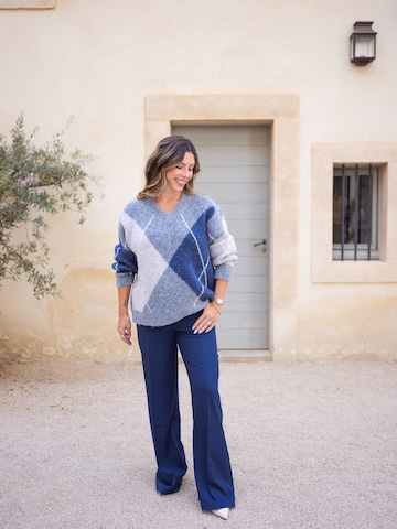 Blue Argyle Sweater Look