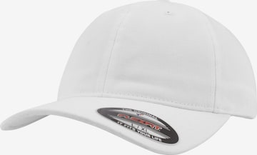 Cappello da baseball di Flexfit in bianco: frontale