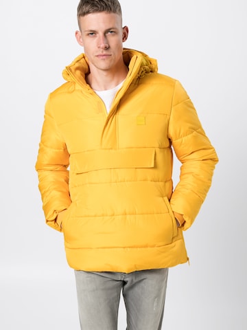 Urban Classics Winter Jacket in Yellow: front