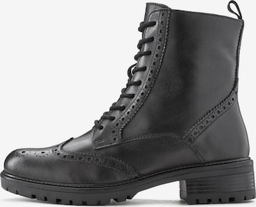 LASCANA - Botines con cordones en negro: frente