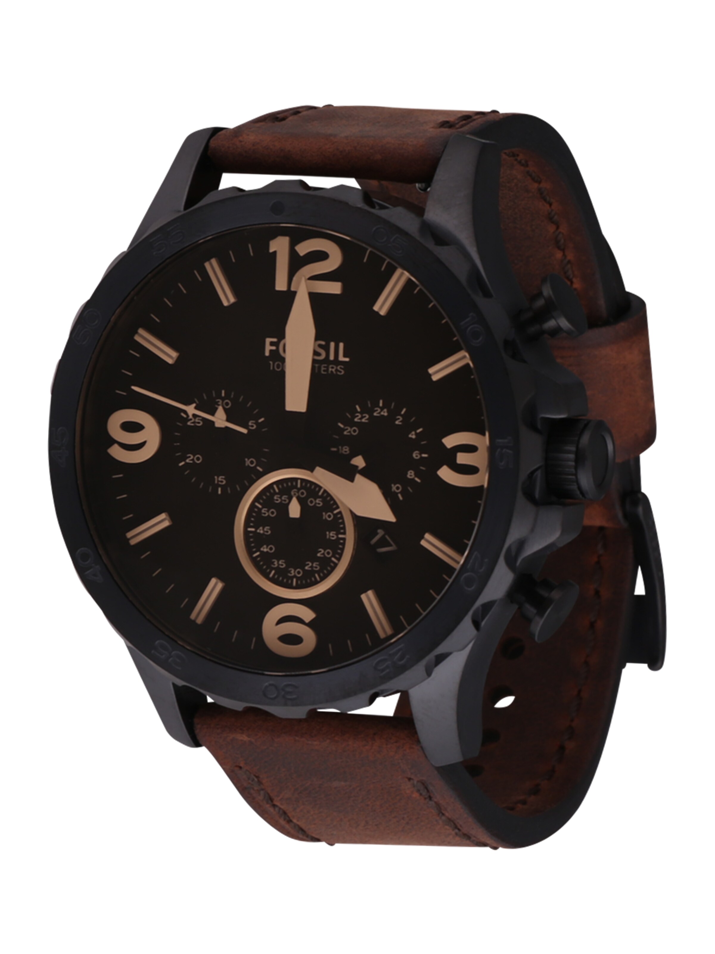 FOSSIL Uhr 'Nate JR1487' in Braun: Vorderseite