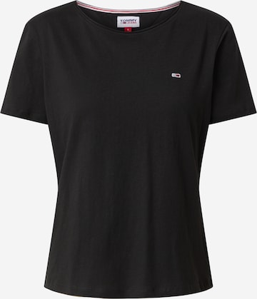 Tricou de la Tommy Jeans pe negru: față