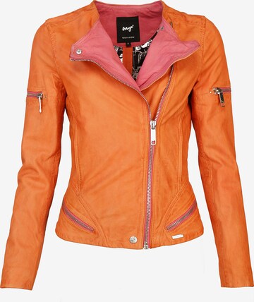 Maze Orange in Lederjacke | \' ABOUT Diamond YOU \'