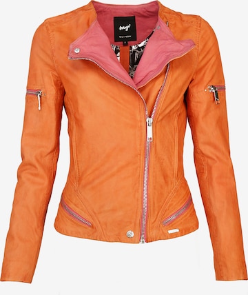 Maze Lederjacke \' Diamond \' in Orange | ABOUT YOU