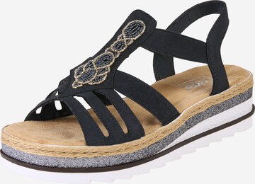 Rieker Sandalen met riem in Blauw: voorkant