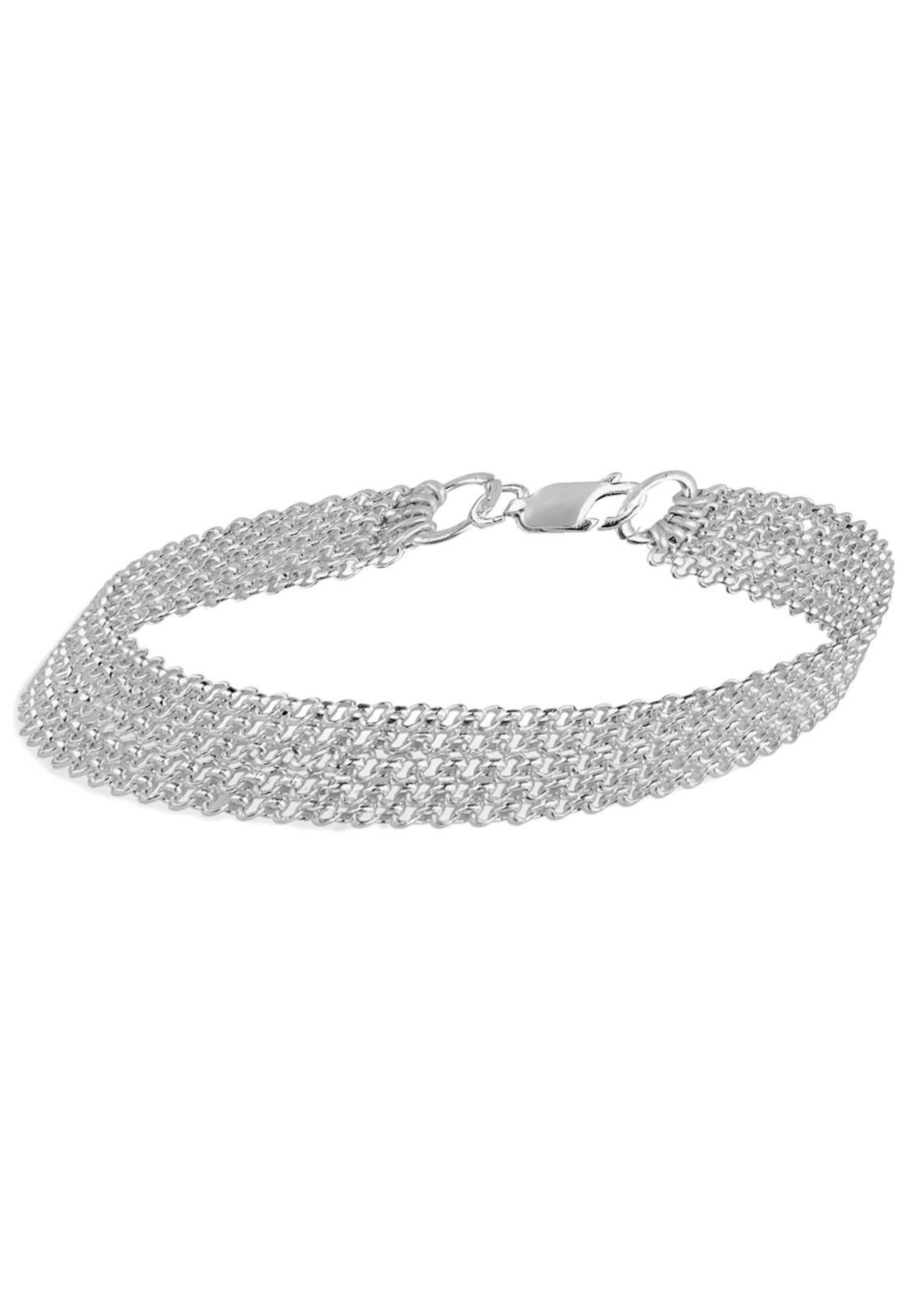 ELLI Armband, Basic Ketten, 5-lagig in Silber