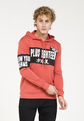 PLUS EIGHTEEN Sweatshirt in Oranje: voorkant