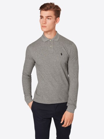 Polo Ralph Lauren Slim Fit Poloshirt in Grau: predná strana