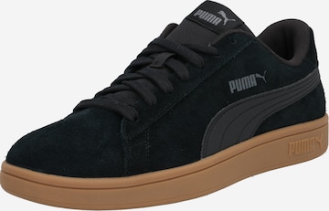 PUMA - Sapatilhas baixas 'Smash' em preto: frente