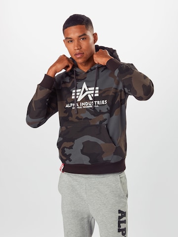 Sweat-shirt ALPHA INDUSTRIES en noir : devant