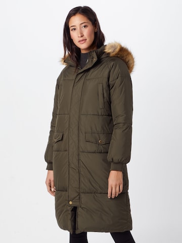 Urban Classics Winter Coat in Green: front