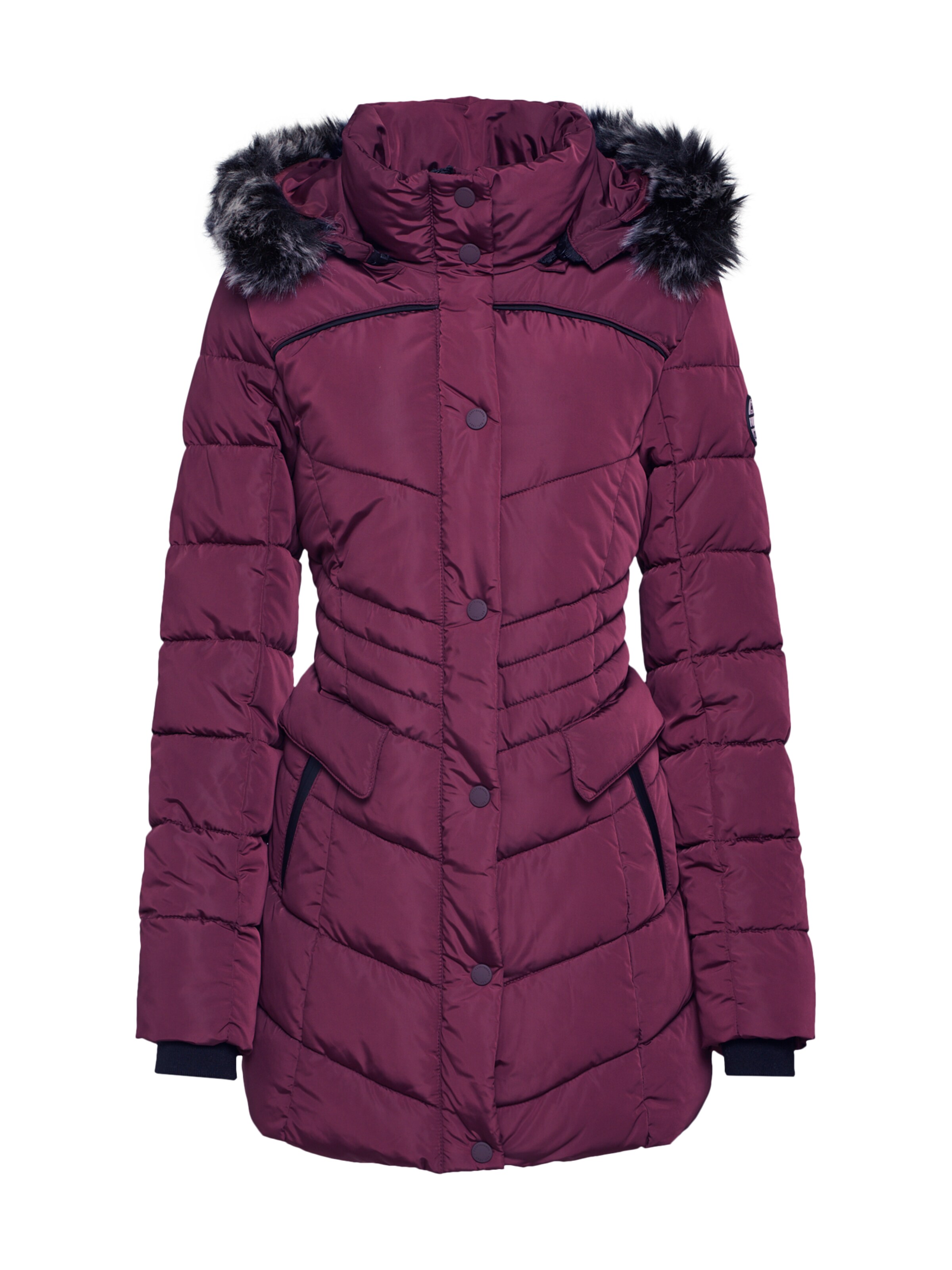 Funky Buddha - Winterjas in de kleur Wijnrood