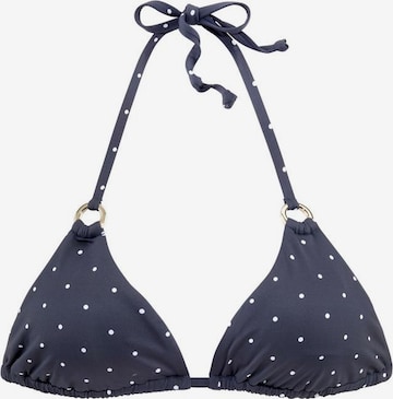 LASCANA - Triángulo Top de bikini 'Sparkel' en azul: frente