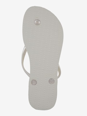 HAVAIANAS T-Bar Sandals in White: bottom