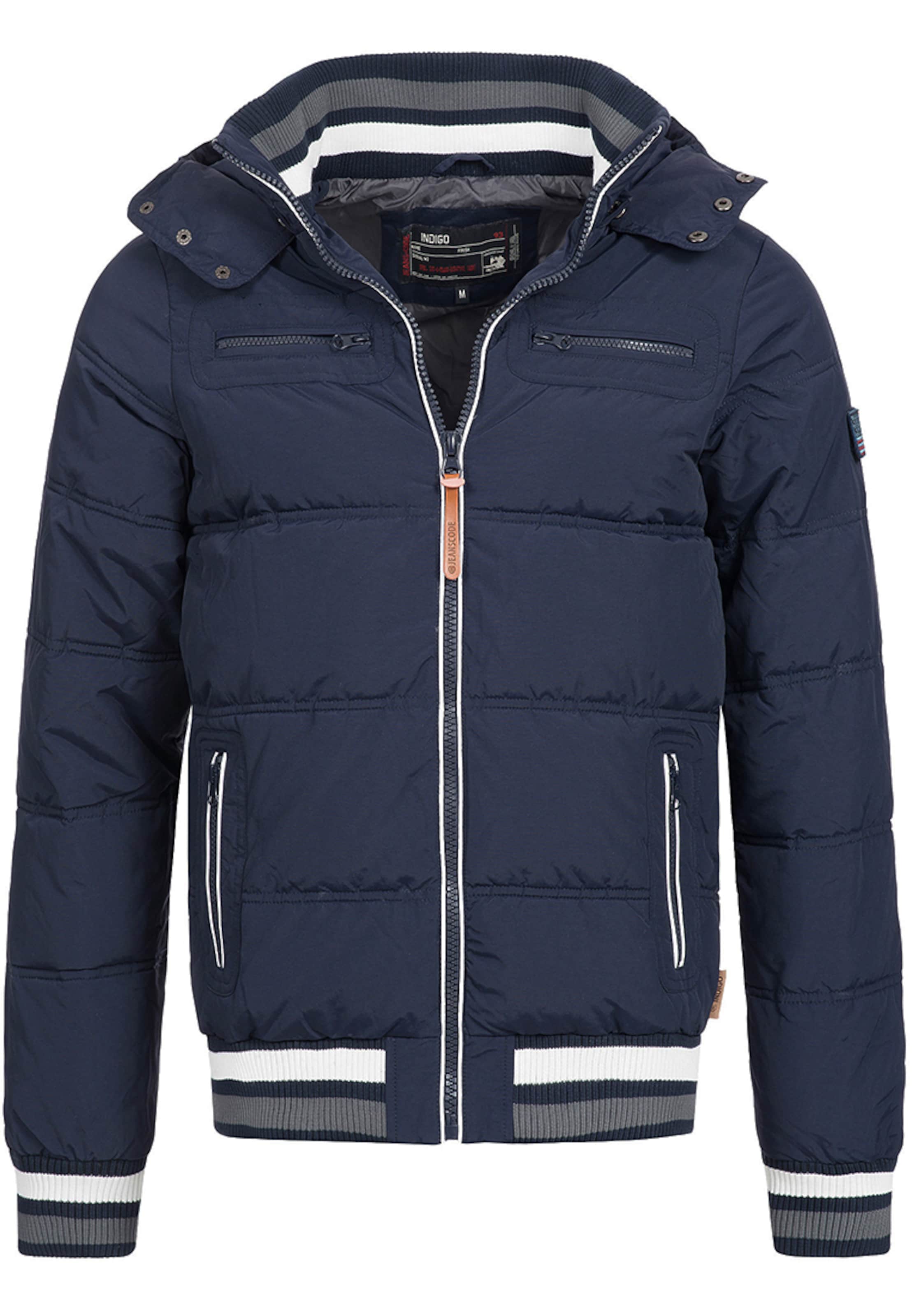 INDICODE JEANS Winterjas 'Marlon' in Blauw: voorkant