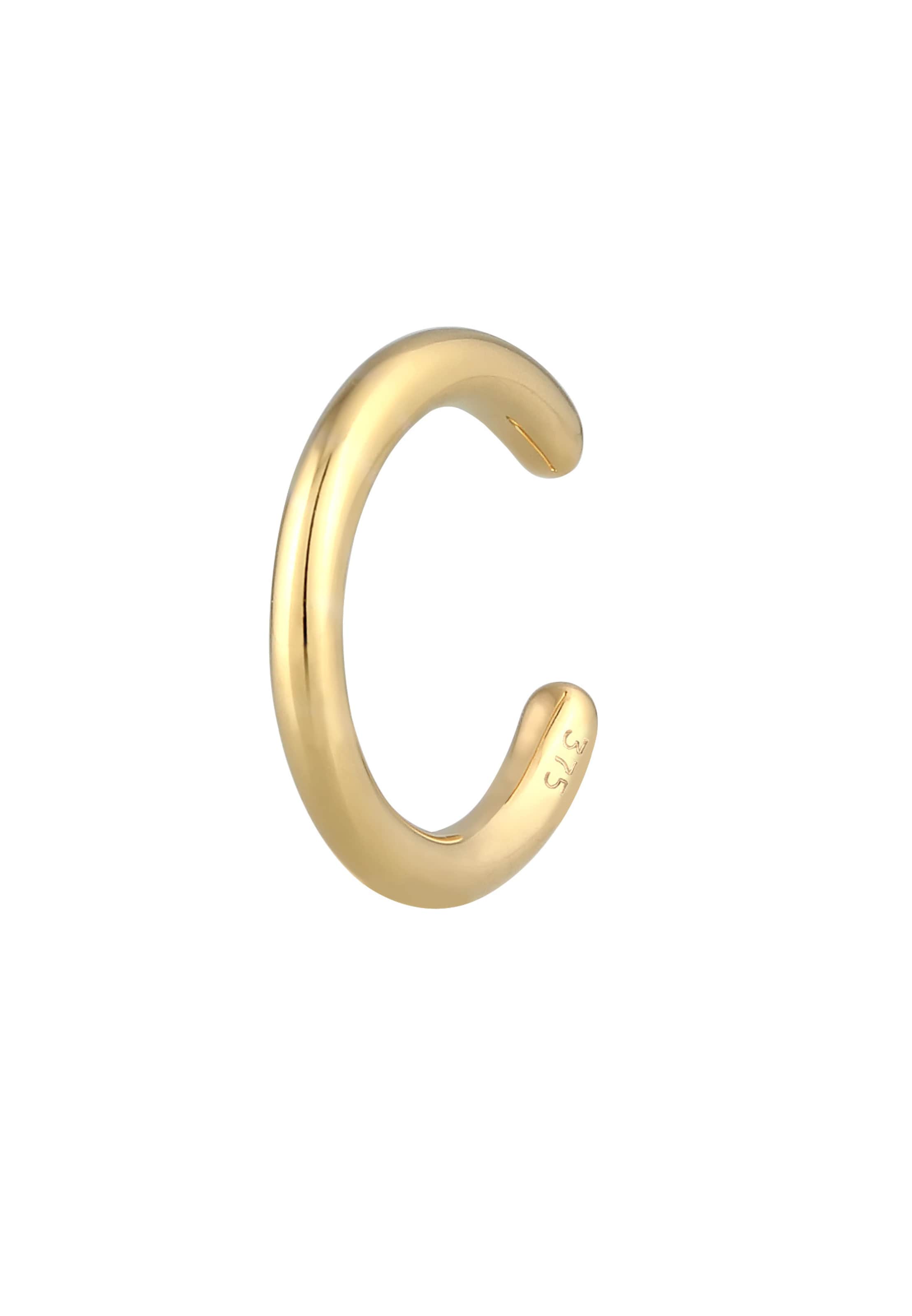 ELLI PREMIUM Ohrringe Earcuff, Minimal in Gold: Vorderseite