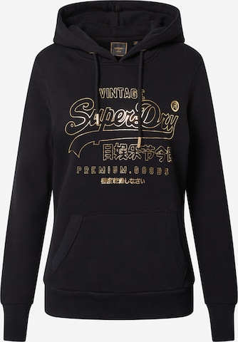 Superdry Sweatshirt in Black: front