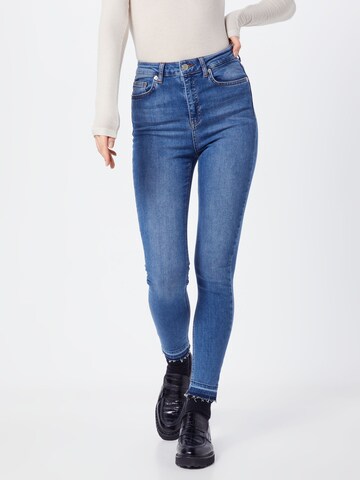 NA-KD Skinny Jeans in Blauw: voorkant