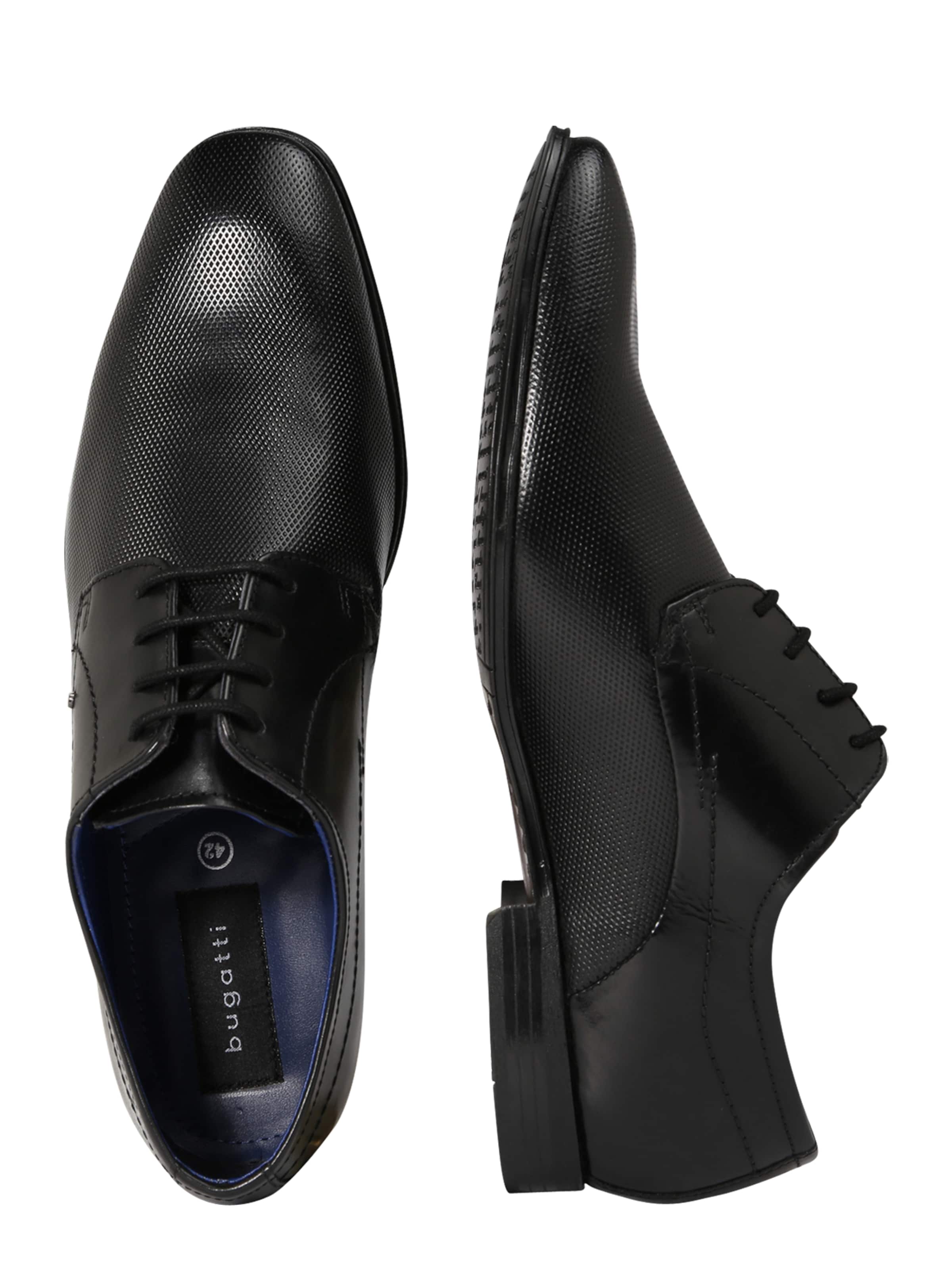 bugatti Δετό παπούτσι 'Mattia 2' σε μαύρο
