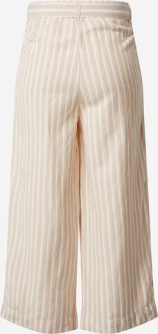 TOM TAILOR Wide leg Bandplooibroek in Beige