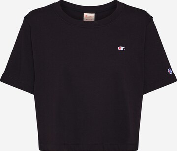 T-shirt Champion Reverse Weave en noir : devant