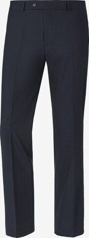 Charles Colby Regular Pleated Pants 'Finian' in Blue: front