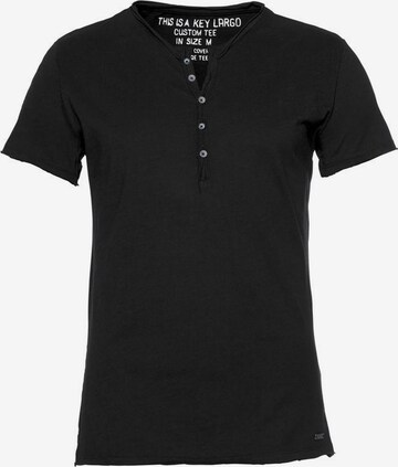 Key Largo Shirt 'Lemonade' in Black: front