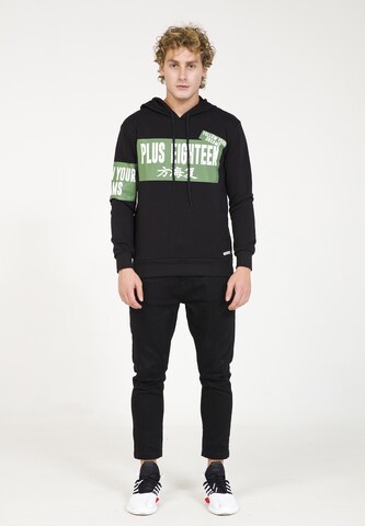 Sweat-shirt PLUS EIGHTEEN en noir