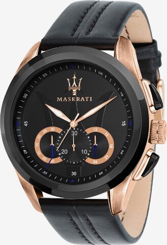 Montre à affichage analogique 'Traguardo' Maserati en noir : devant