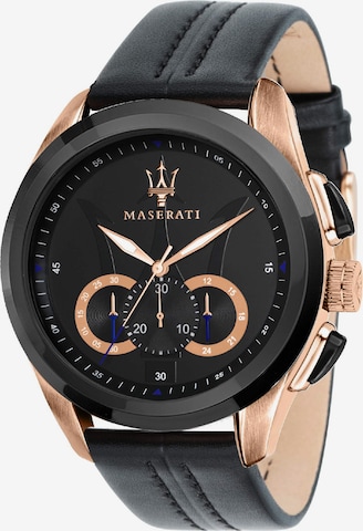Maserati Analog Watch 'Traguardo' in Black: front