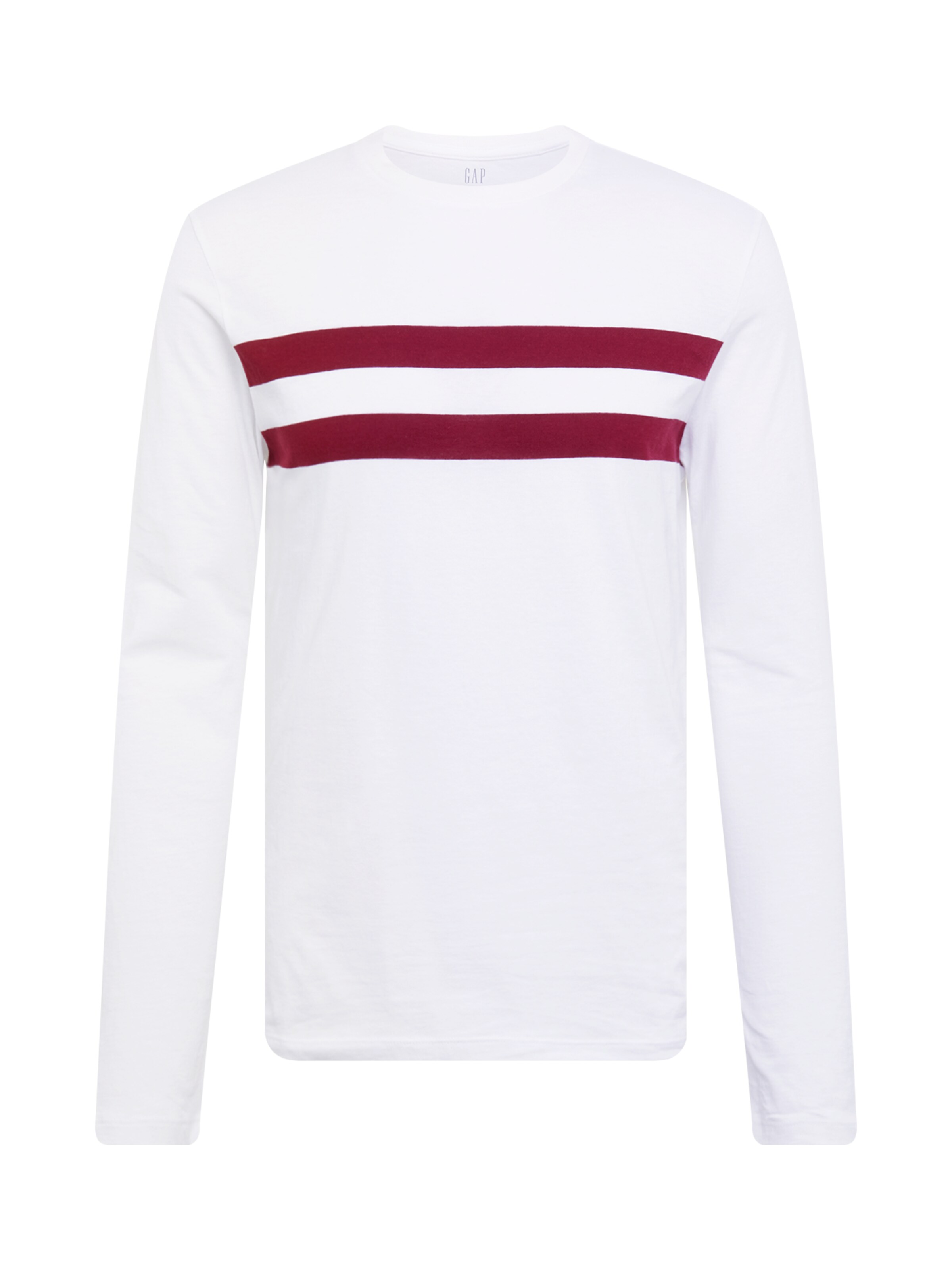 GAP - Shirt 'V-LS EVD CREW STP' in de kleur Wit