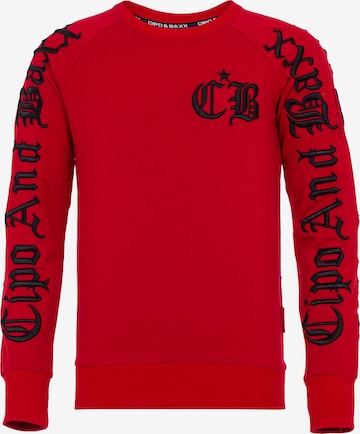 CIPO & BAXX Sweatshirt in Red: front