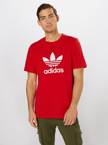 ADIDAS ORIGINALS T-Shirt 'Trefoil' in Rot: predná strana