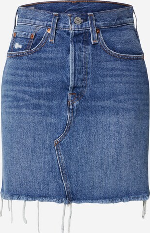 LEVI'S ® Rok 'High Rise Deconstructed Iconic' in Blauw: voorkant