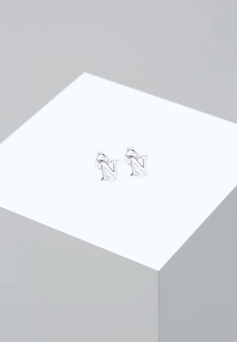 ELLI Ohrringe Buchstabe, Buchstabe - N in Silber
