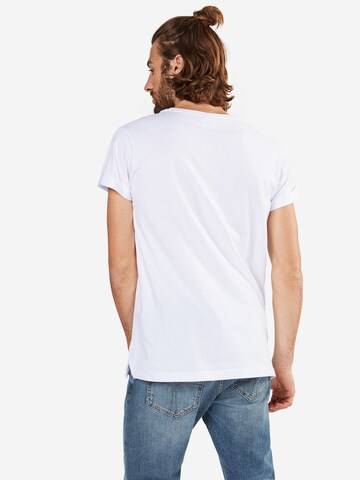 Urban Classics Shirt 'Turnup Tee' in White: back