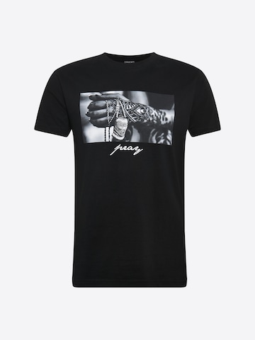 MT Men Shirt 'Pray' in Zwart: voorkant