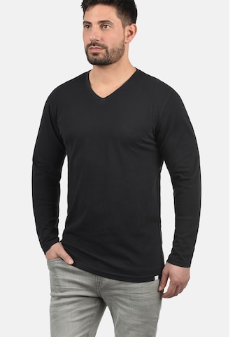 !Solid Langarmshirt 'Beda' in Schwarz: predná strana